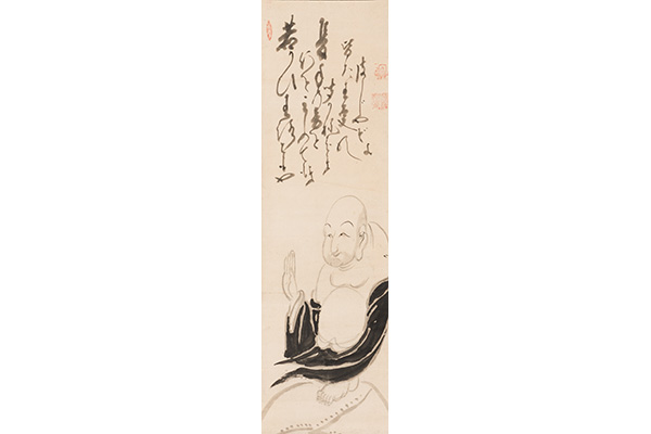 One hand clapping, by Hakuin Ekaku (Japanese, 1685-1768). Hanging scroll; ink on paper. Gift from The Collection of George Gund III, 2016.53.
